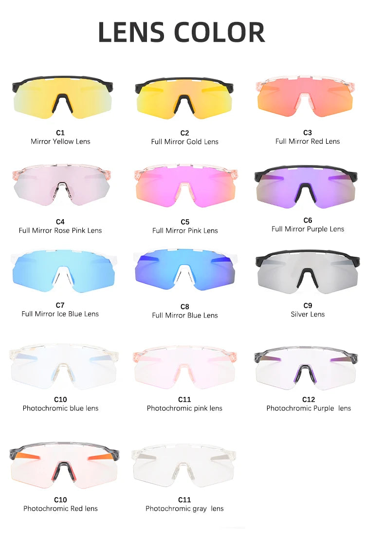 Lunettes de Sport Surdimensionnées TR90 avec Verres UV400