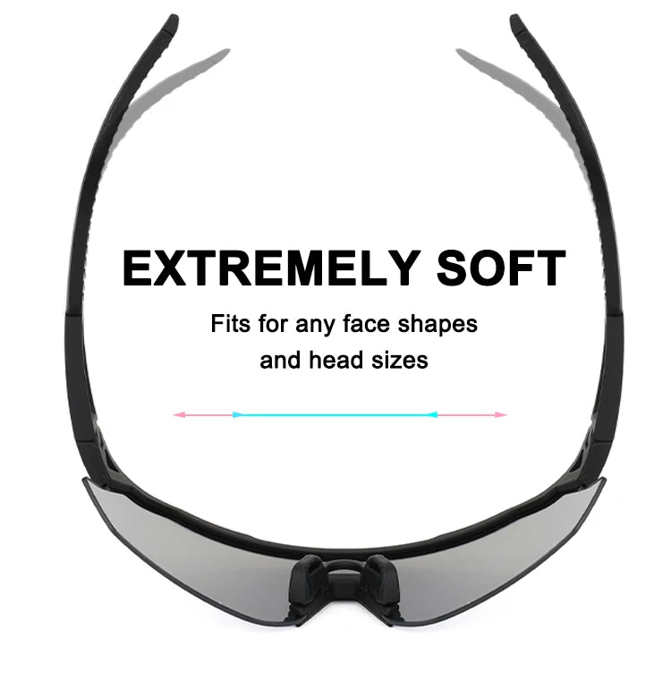 Lunettes de Sport Surdimensionnées TR90 avec Verres UV400