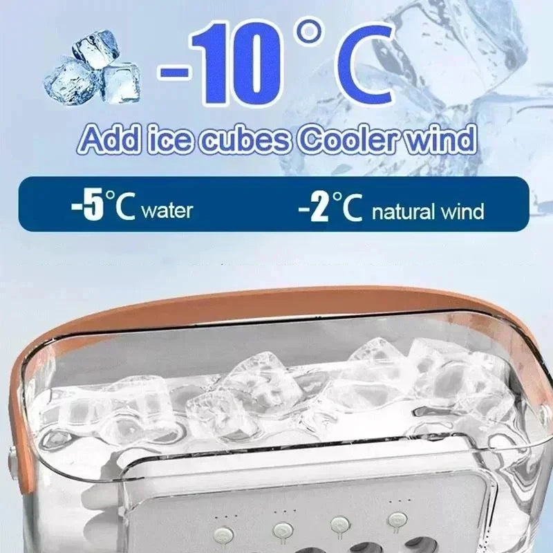 Mini refroidisseur d'air 3-en-1 avec ventilateur, humidificateur et lumière LED