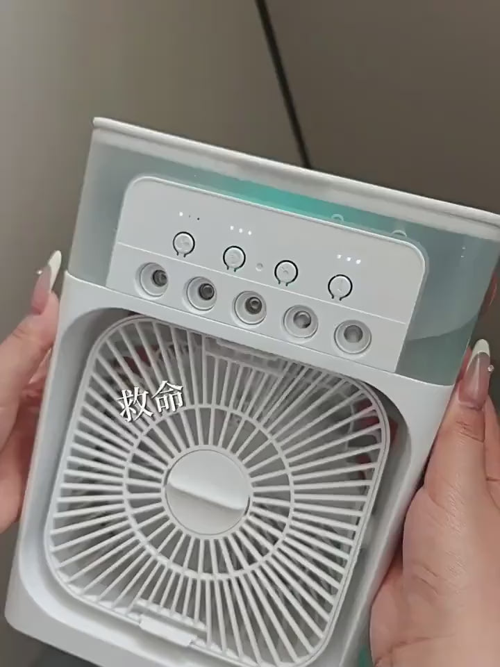 Ventilateur Brumisateur USB 5 Trous avec Humidificateur et Veilleuse LED